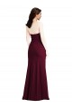 Strapless Crepe Maxi Bridesmaid Dress / Prom Dress with Front Slit Bristol