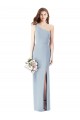 One Shoulder Crepe Trumpet Bridesmaid Dress / Prom Dress with Front Slit Bristol