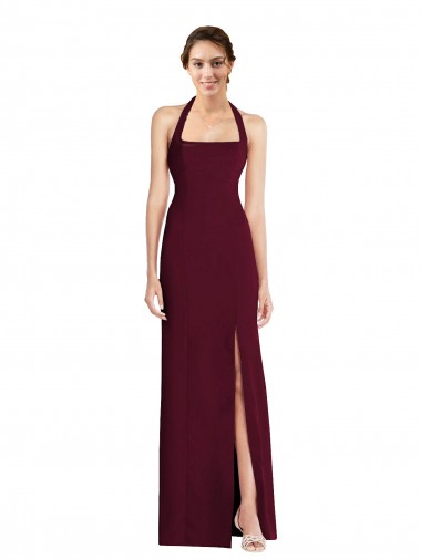 Tie Halter Open Back Trumpet Bridesmaid Dress / Prom Dress Bristol
