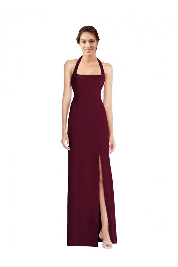 Tie Halter Open Back Trumpet Bridesmaid Dress / Prom Dress Bristol