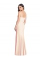 Seamed Bodice Crepe Trumpet Bridesmaid Dress / Prom Dress with Front Slit Bristol