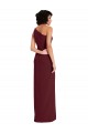 Sleek One Shoulder Long Formal Crepe Bridesmaid Dress / Prom Dress with Daring Slit Bristol