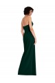 Scooped Strapless Neckline Formal Crepe Bridesmaid Dress / Prom Dress with Side Slit Bristol