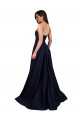Sweetheart Neckline Low Back Long Formal Crepe Bridesmaid Dress / Prom Dress with High Leg Spit Bristol