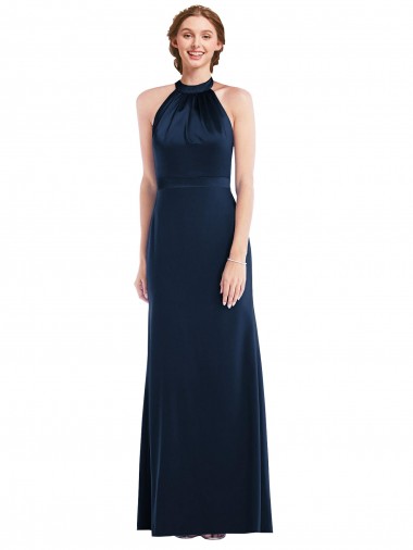 High Neck Open Back Long Maxi Bridesmaid Dress / Prom Dress Bristol
