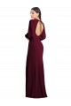 Puff Sleeves Long Maxi Briddesmaid Dress with Cutout Tie Back Bristol