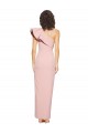 Full Length One Shoulder Formal Crepe Bridesmaid Dress / Prom Dress with Side Leg Split Bristol