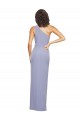Floor Length One Shoulder Formal Crepe Bridesmaid Dress / Prom Dress with Pencil Skirt and Side Split Bristol