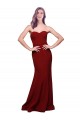 Long Full Length Sweetheart Slim Formal Crepe Bridesmaid Dress / Prom Dress with Strapless Bodice Bristol