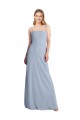 Straight Neckline Crepe Slip Bridesmaid Dress / Prom Dress with Strappy Back Bristol