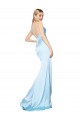 Double Straps V-Neck Sleeveless Formal Stretch Satin Bridesmaid Dress / Prom Dress with High Slit Bristol