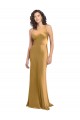 One Shoulder Long Floor Length Formal Stretch Satin Slip Bridesmaid Dress / Prom Dress Bristol