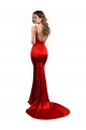 Long Pleated Formal Stretch Satin Bridesmaid Dress / Prom Dress with High Slit Bristol