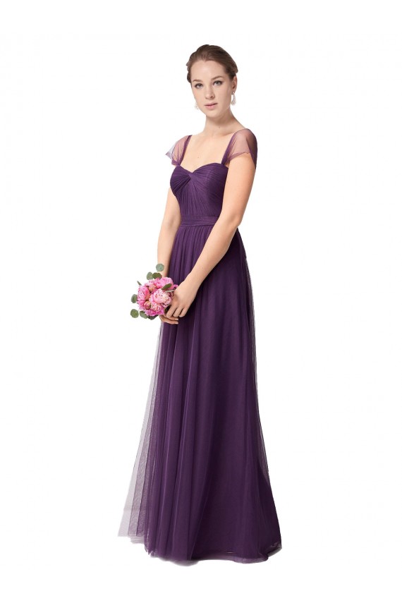 Full Length Long Tulle Bridesmaid Dress with Sweetheart Neckline Bristol
