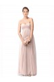 Long Sweetheart Tulle Bridesmaid Dress with Shirred Criss Cross Bodice Bristol