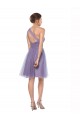 One Shoulder Short Knee Length Tulle Bridesmaid Dress Bristol