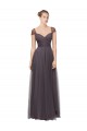 Sweetheart Neckline Long Tulle Bridesmaid Dress with Straps Bristol