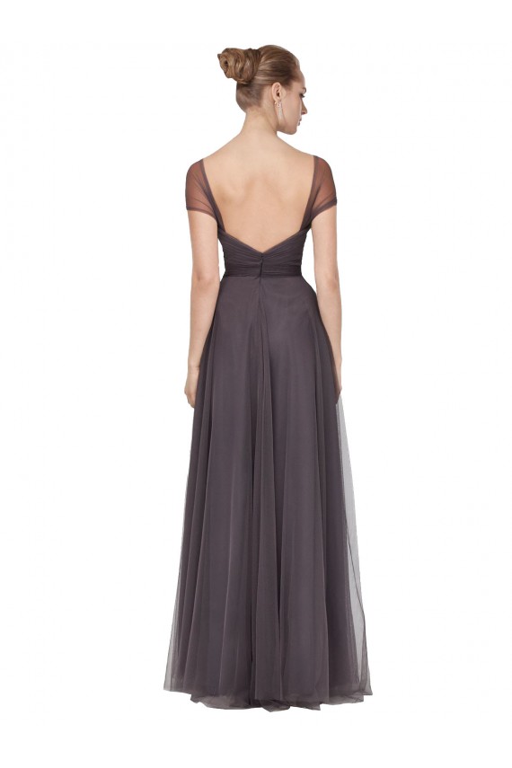 Sweetheart Neckline Long Tulle Bridesmaid Dress with Straps Bristol