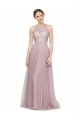High Neck Long Tulle Bridesmaid Dress with Lace Bodice Bristol