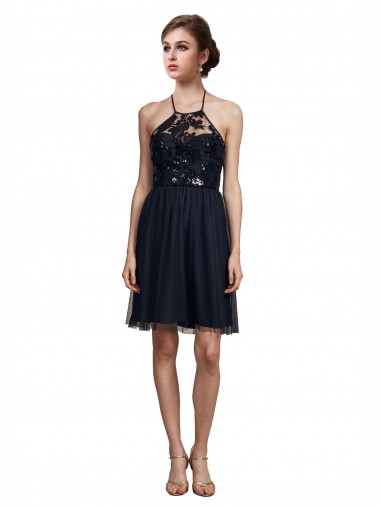 High Neck Illusion Bodice Bridesmaids Dress Bristol