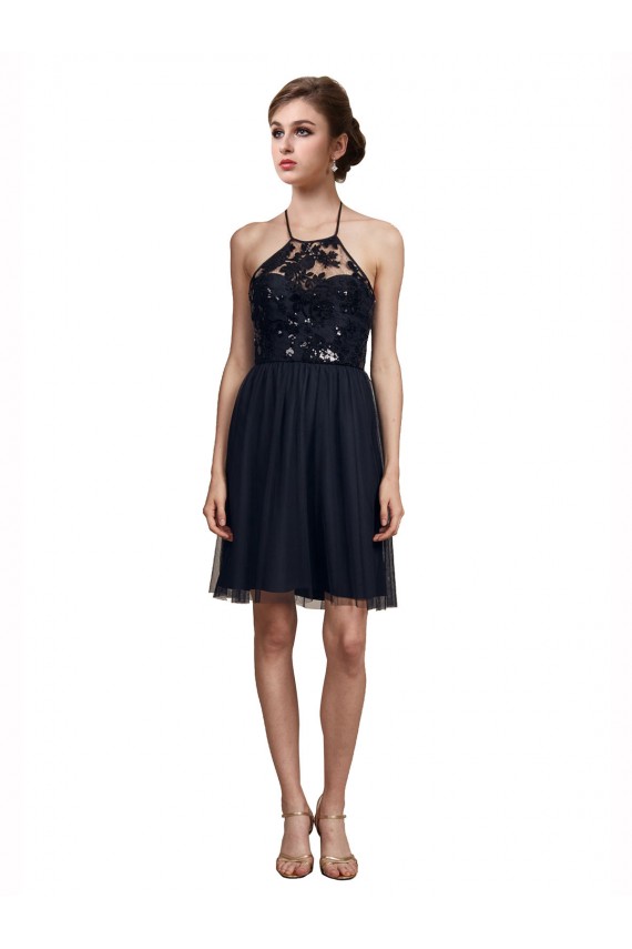 High Neck Illusion Bodice Bridesmaids Dress Bristol