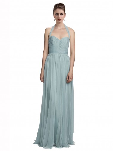 Halter Ruched Sweetheart Neckline Tulle Bridesmaid Dress Bristol