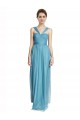 Floor Length Inverted V-Neck Tulle Bridesmaids Dress Bristol