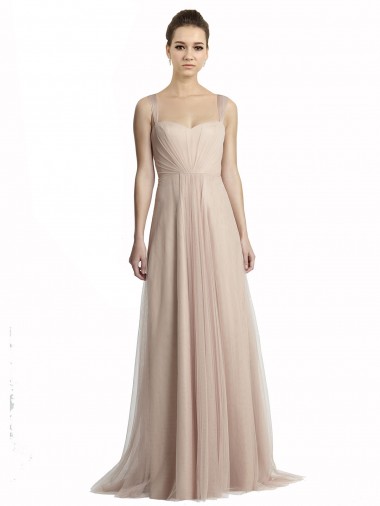 Sweetheart A-Line Tulle Draped Bridesmaid Dress Bristol
