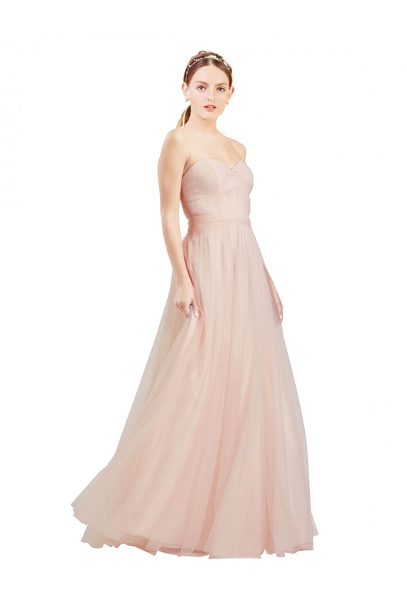 Floor Length Sweetheart Tulle Bridesmaid Dress with Open Back Bristol