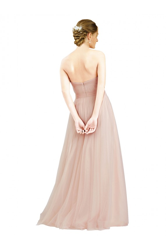 Floor Length Sweetheart Tulle Bridesmaid Dress with Open Back Bristol