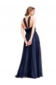 Floor Length Long Halter Pleated Tulle Bridesmaid Dress Bristol