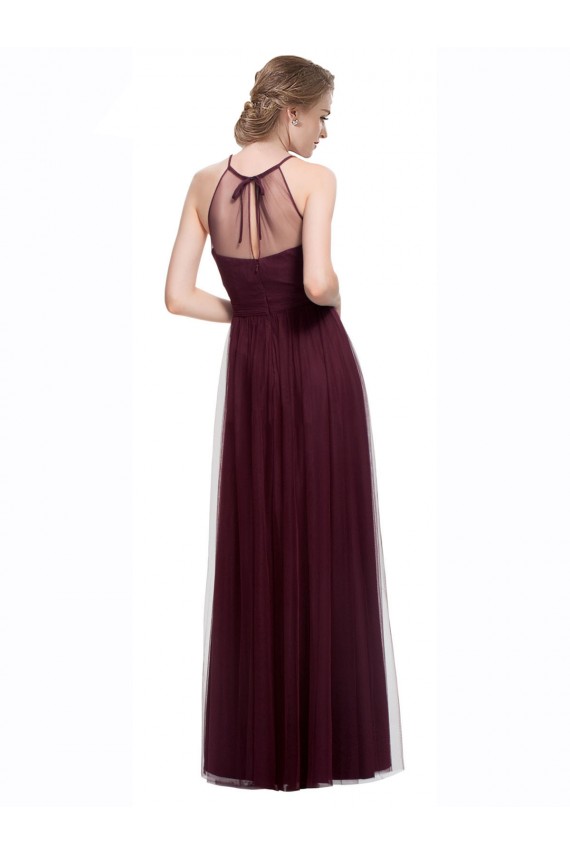 Full Length Soft Tulle Spaghetti Strap Bridesmaid Dress Bristol