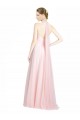Ruched Sweetheart Neckline A-Line Tulle Bridesmaid Dress with Tie Open Back Bristol