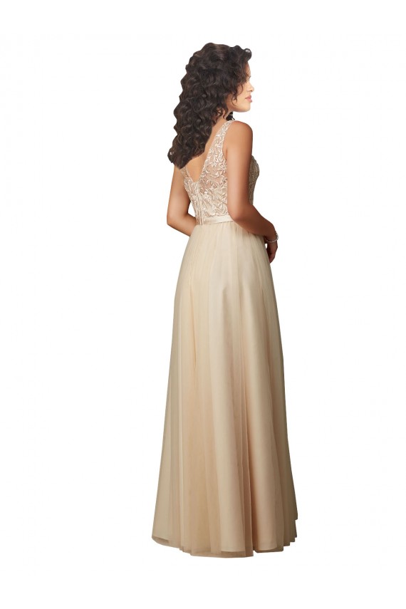 Long Tulle Bridesmaid Dress with Embroidery and Beading Bristol