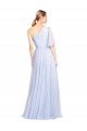 Flutter Sleeves One Shoulder Long Tulle Bridesmaid Dress Bristol