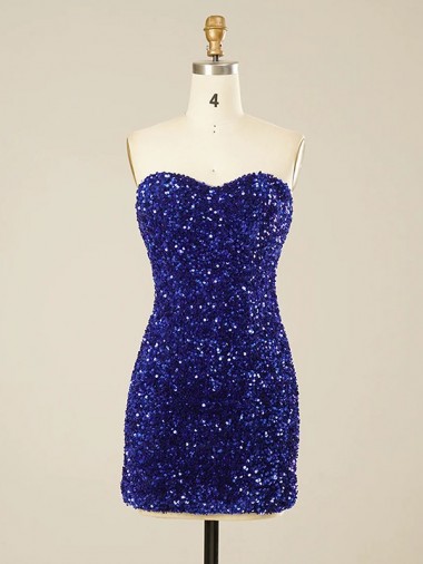 Short Sweetheart Velvet Sequin Homecoming Dress / Prom Dress Bristol