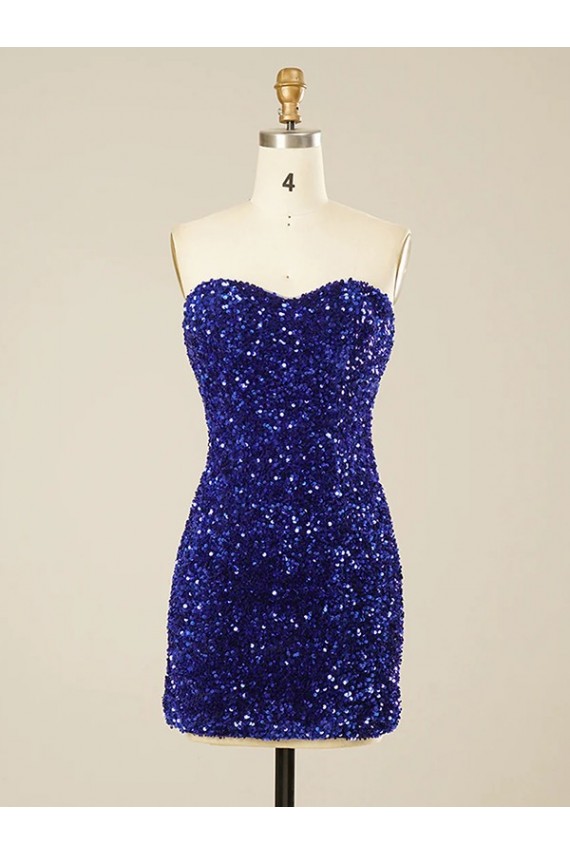 Short Sweetheart Velvet Sequin Homecoming Dress / Prom Dress Bristol