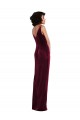 Draped Skirt Faux Wrap Velvet Maxi Bridesmaid Dress / Prom Dress Bristol