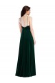 Velvet Halter Maxi Bridesmaid Dress / Prom Dress with Front Slit Bristol
