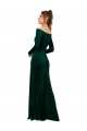 Off the Shoulder Long Sleeves Formal Stretch Velvet Bridesmaid Dress / Prom Dress Bristol