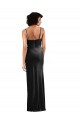 Modern Floor-Length Formal Velvet Bridesmaid Dress / Prom Dress with Cowl Neck and Spaghetti Straps Bristol