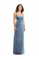 Spaghetti Strap Long Full Length Formal Velvet Maxi Bridesmaid Dress / Prom Dress Bristol