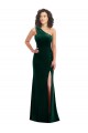 One Shoulder Velvet Trumpet Bridesmaid Dress / Prom Dress with Front Slit Bristol